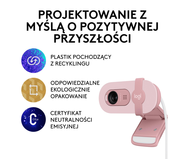 Logitech BRIO 100 różowy - 1172739 - zdjęcie 14